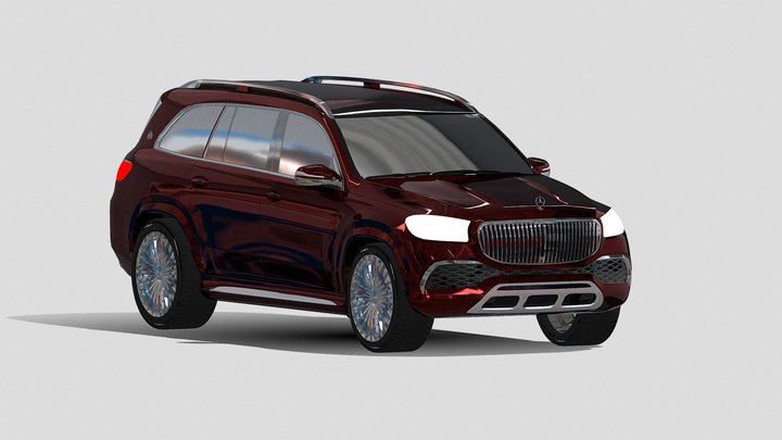 Mercedes GLS600 Fully Rigged 3D Model