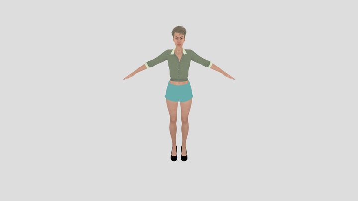 Realistic Female Fully Rigged 3d Character Women 3D Model
