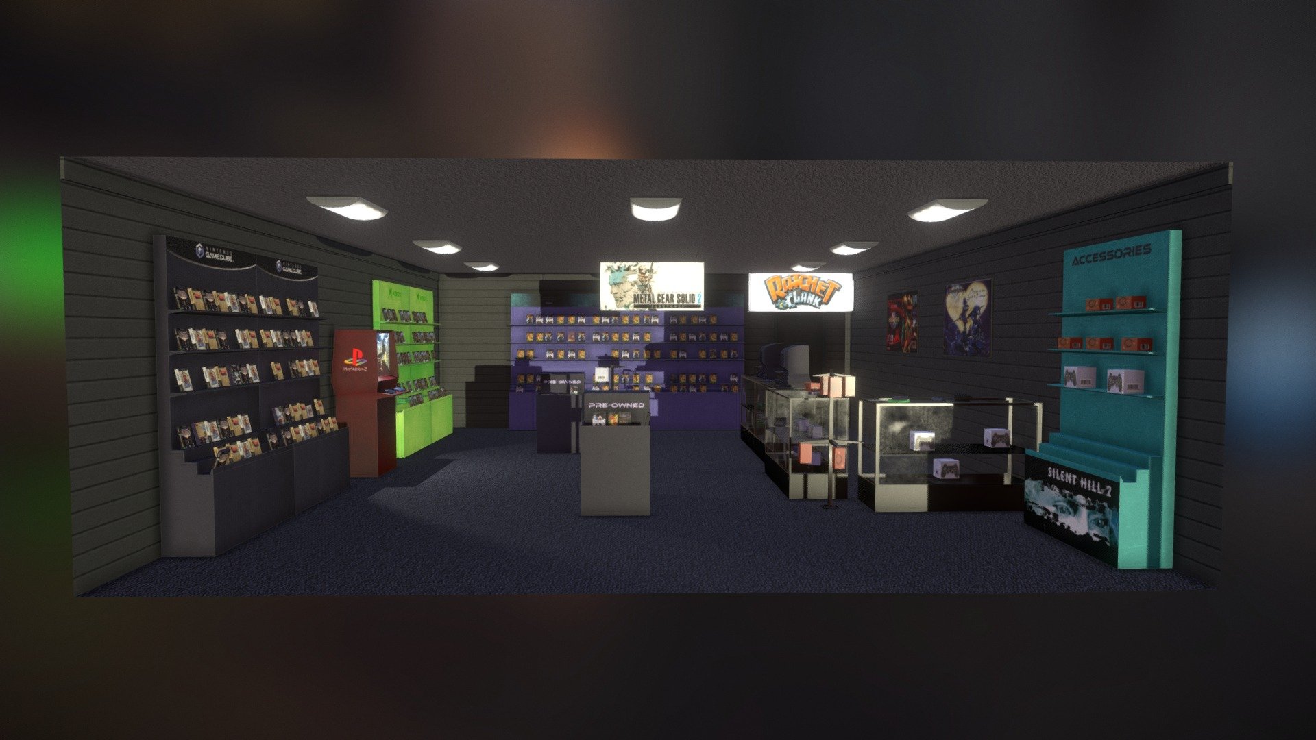 Early 2000s Game Store 3D model by kent.gerami [d45bbc0] Sketchfab