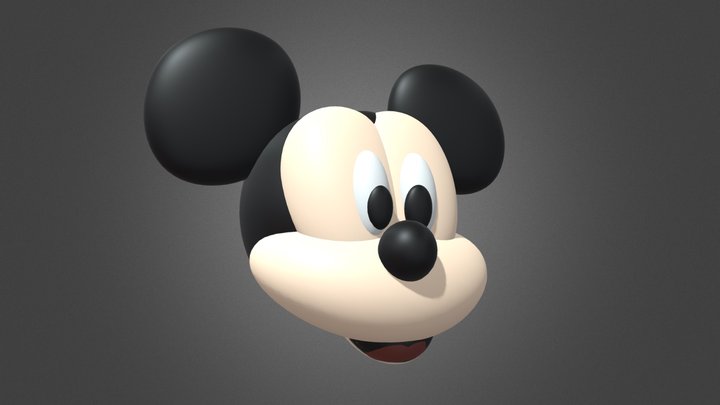 Mickey Mouse Face 3D Model