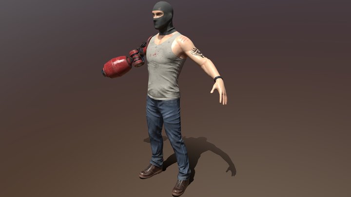 Sci-fi Character - Low poly 3D Model