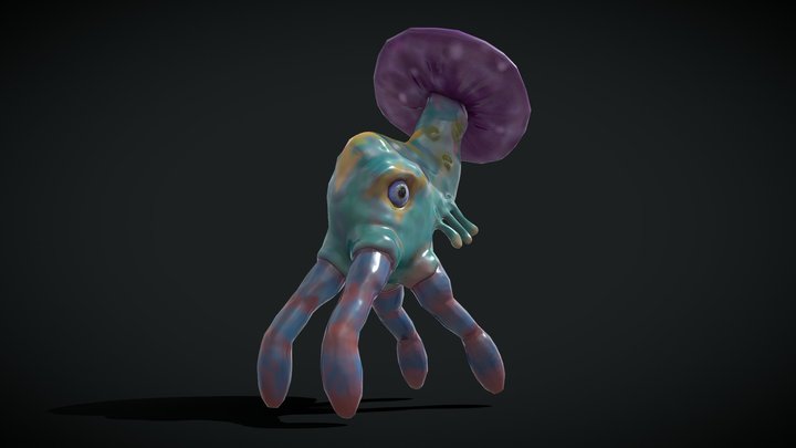 Miniature Mushroom Sea Monster 3D Model