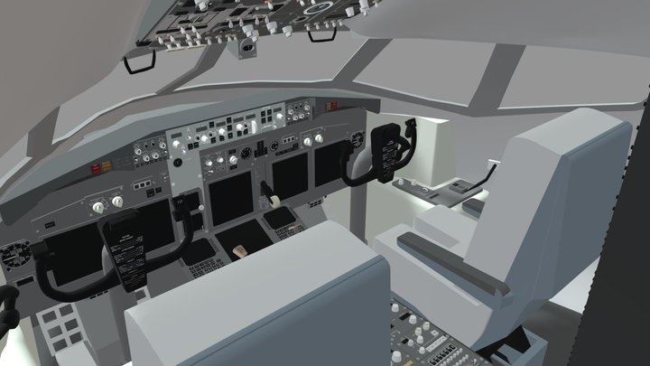 Boeing 737-800 Cockpit 3D Model