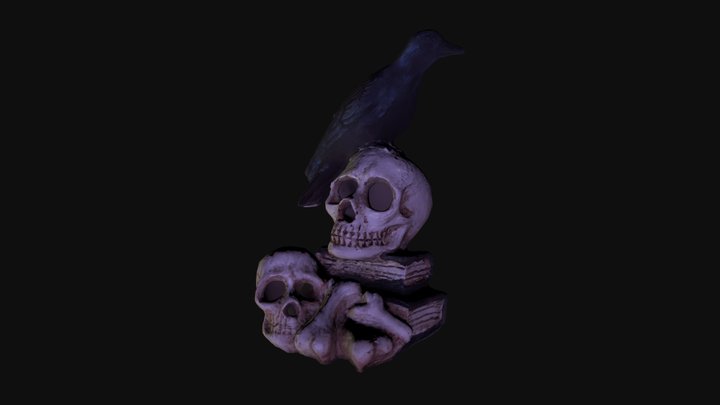 Skull desk lamp 3D-scan 3D Model