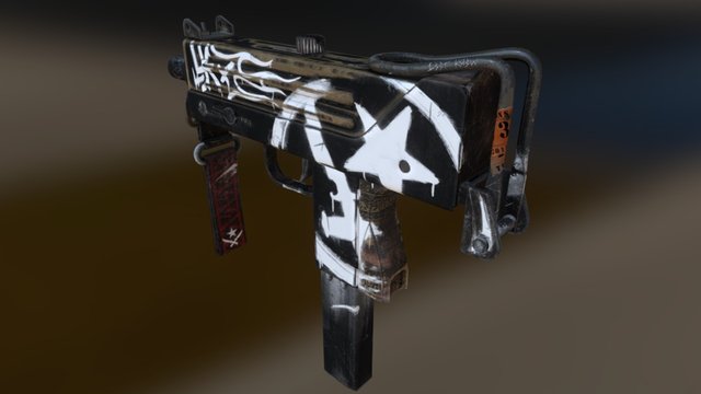 Wasteland Rebel Mac 10 3D Model