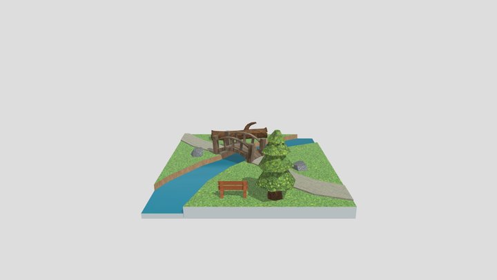 Park Diorama 3D Model