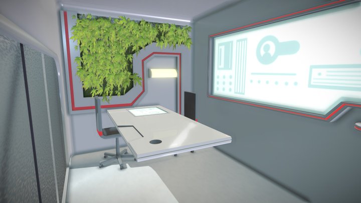 Futuristic Meeting Room 3D Model