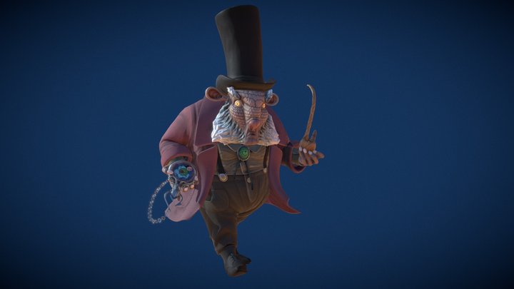 Barney the Wizard 3D Model