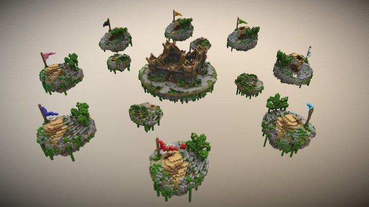 The Castle Solo Or Dubbles Map Bedwars 3D Model