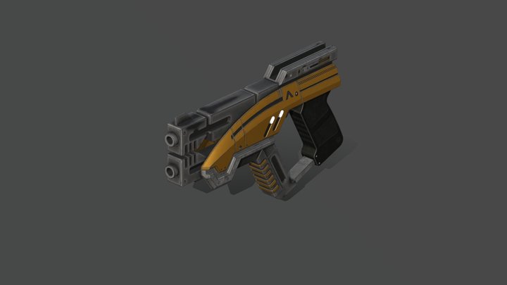 M3 Predator - Mass Effect 3D Gun Model 3D Model