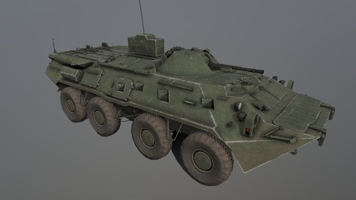 BTR80K lowpoly 3D Model