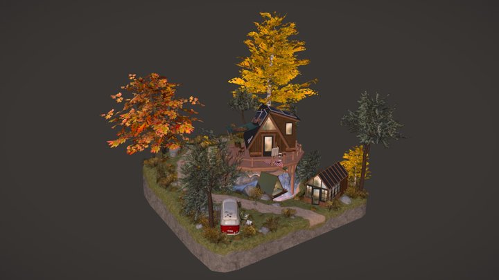 DAE Diorama - Eco House 3D Model