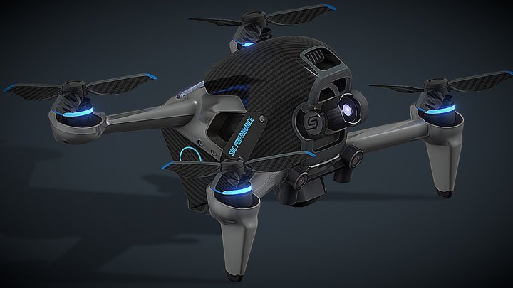 Dji FPV by SDC -  High performance drone 3D Model