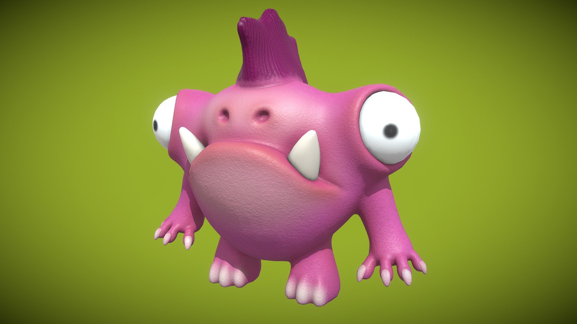 Cartoon Monster - Download Free 3D model by emelyarules [d472538] -  Sketchfab