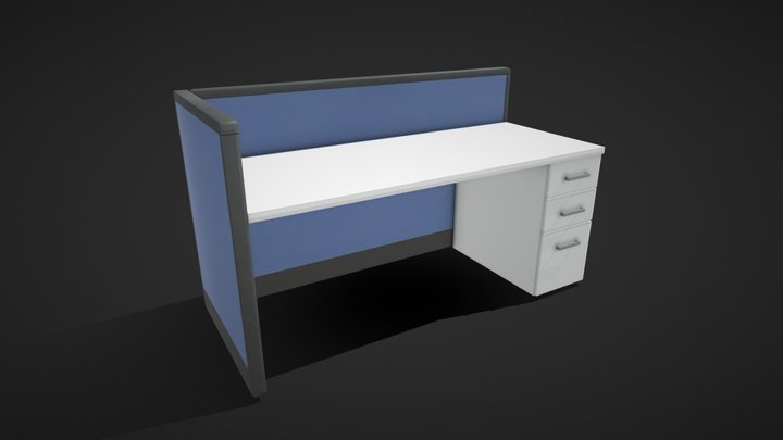 Office Desk 3D Model