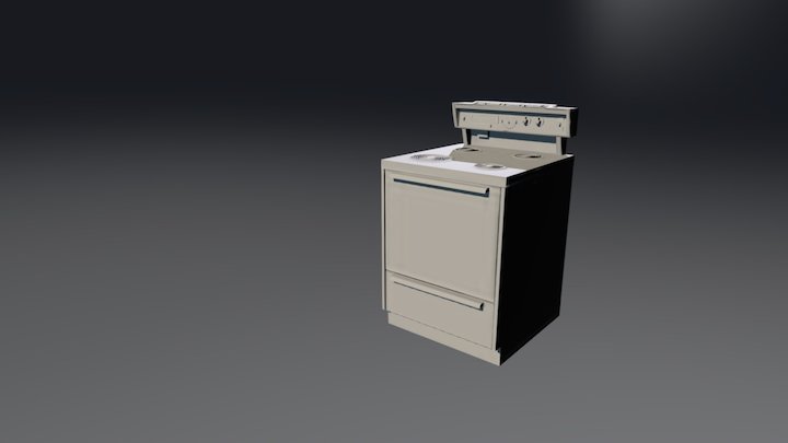 1957 GE Electric Stove 3D Model