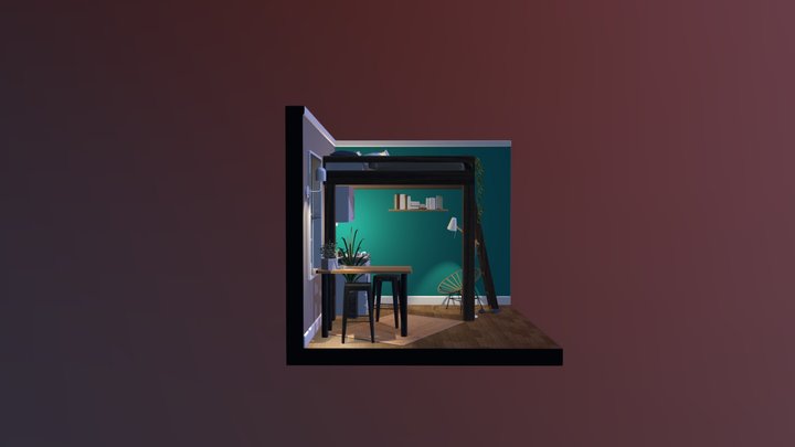 Isometric room 3D Model