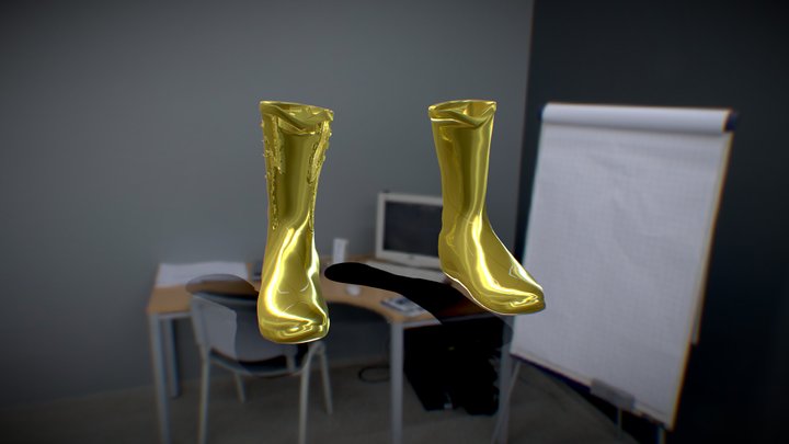 FLAS_805-ARMAGEDDON-GOLD-BOOTS-wip 3D Model