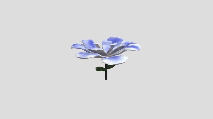 Low Poly Flower 3D Model