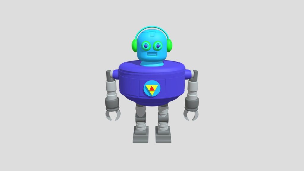 Robot with headphones