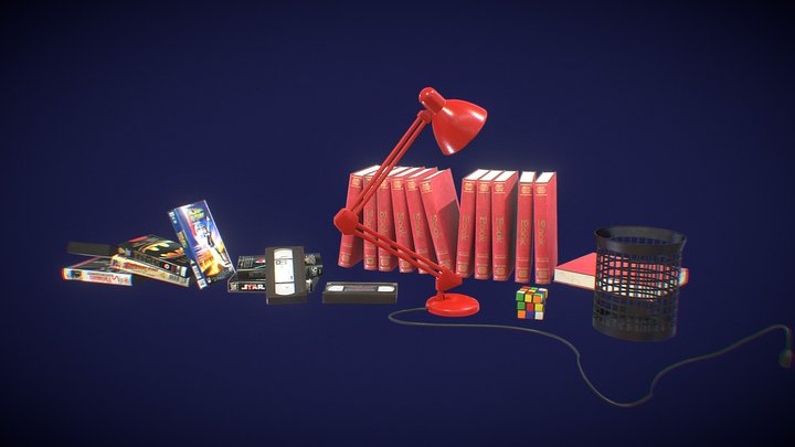 Decoration 90s Stuffs 3D Model