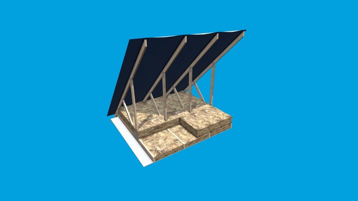 Loft Roll at Ceiling Level with 170mm topup 3D Model