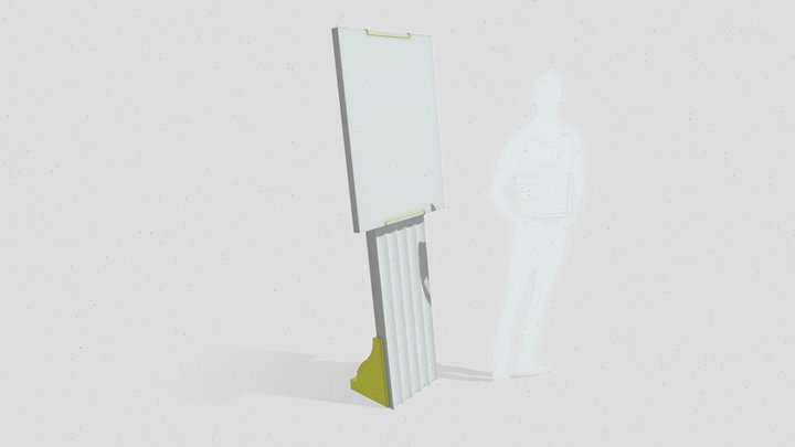 Caballete expositor papel 3D Model