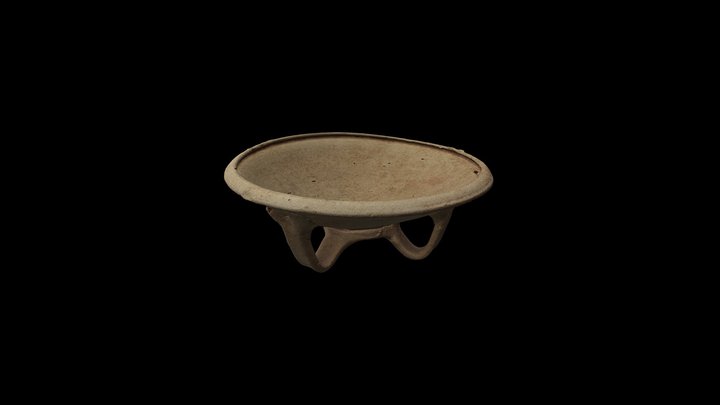 Three Legged Ceramic Vessel 3D Model