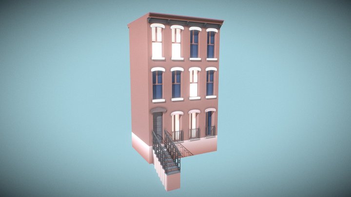 Edificio_noche 3D Model