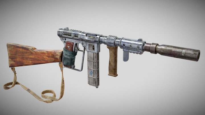 Submaschine gun ABBA 3D Model