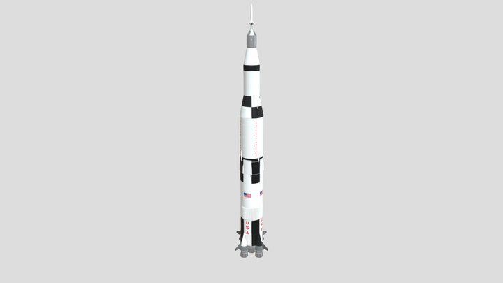 Saturn v наса 3D Model