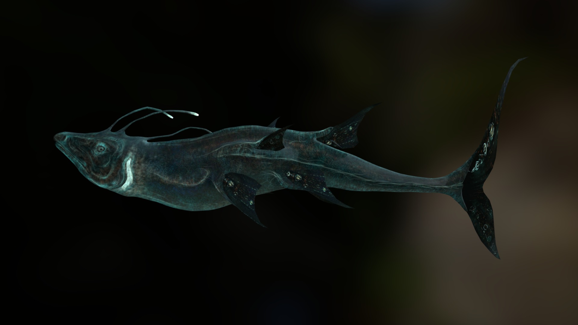 3D model Fantastical Fish - This is a 3D model of the Fantastical Fish. The 3D model is about a fish swimming in water.
