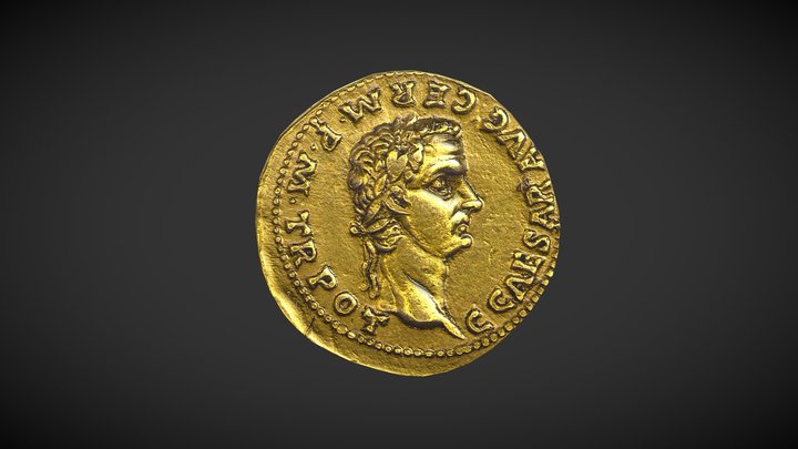 Aureus de Caligula 3D Model