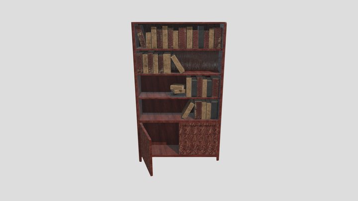 A bookshelf with some inperfections 3D Model