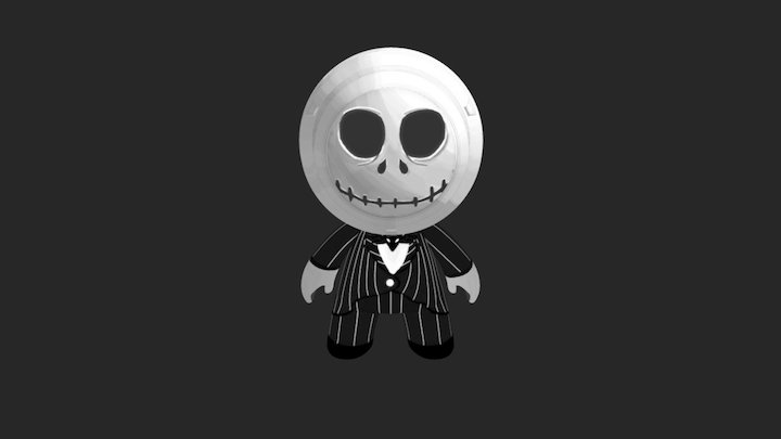 Jack Skeleton HandPainted 3D Model