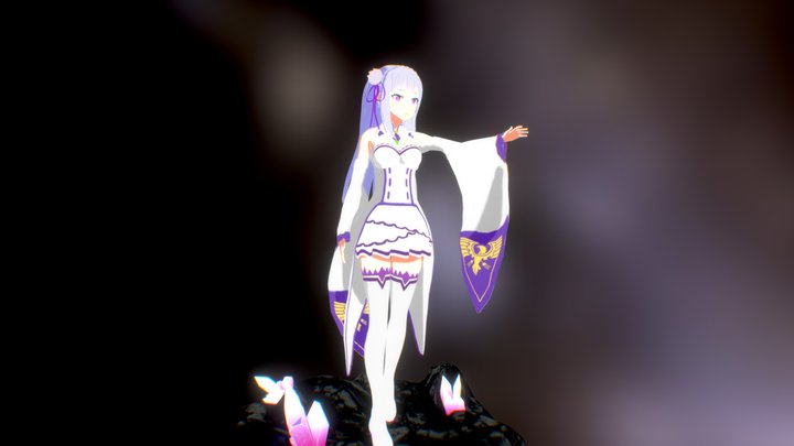 Emilia-re:zero 3D Model