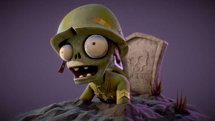 Plant VS Zombie - the rise of a soldier 3D Model