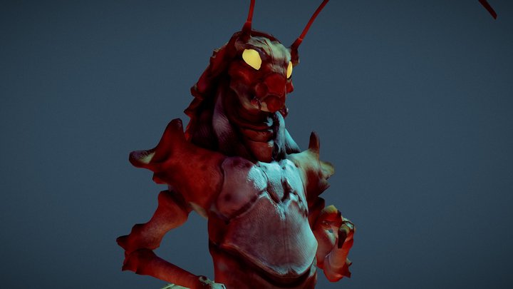 Space Roach 3D Model