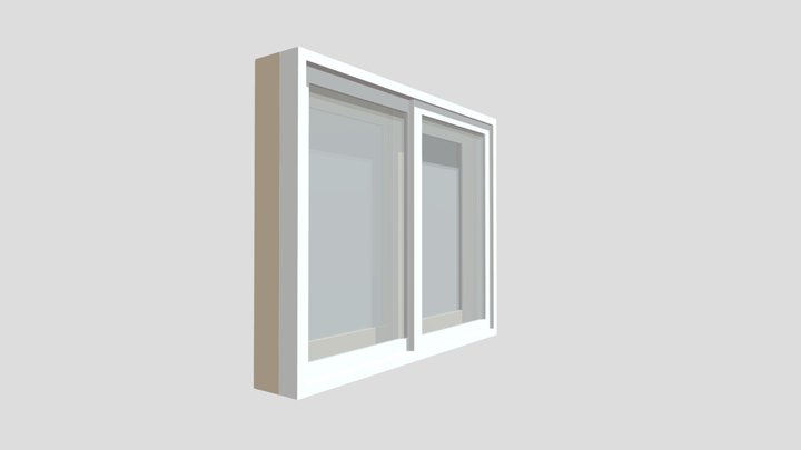 Double Sliding Windows 3D Model