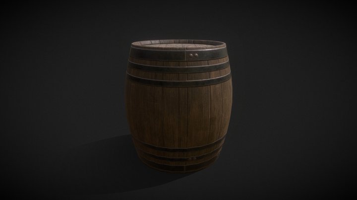 Gameready Barrel 3D Model