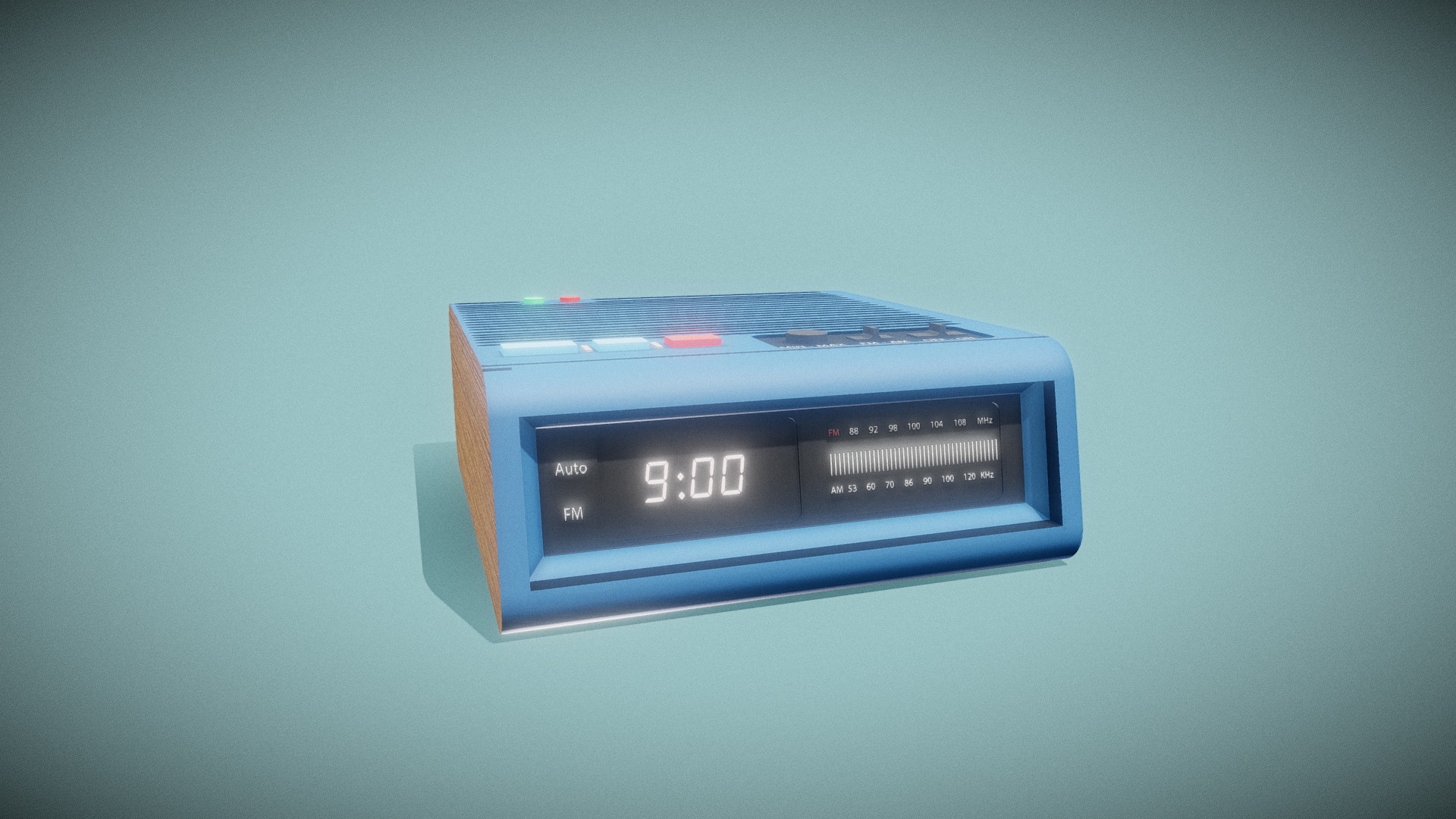 3D model Radio - This is a 3D model of the Radio. The 3D model is about a blue digital device.