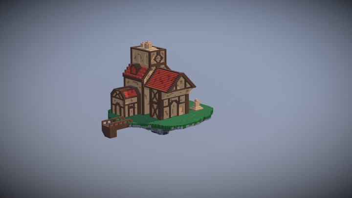 Flying house 3D Model