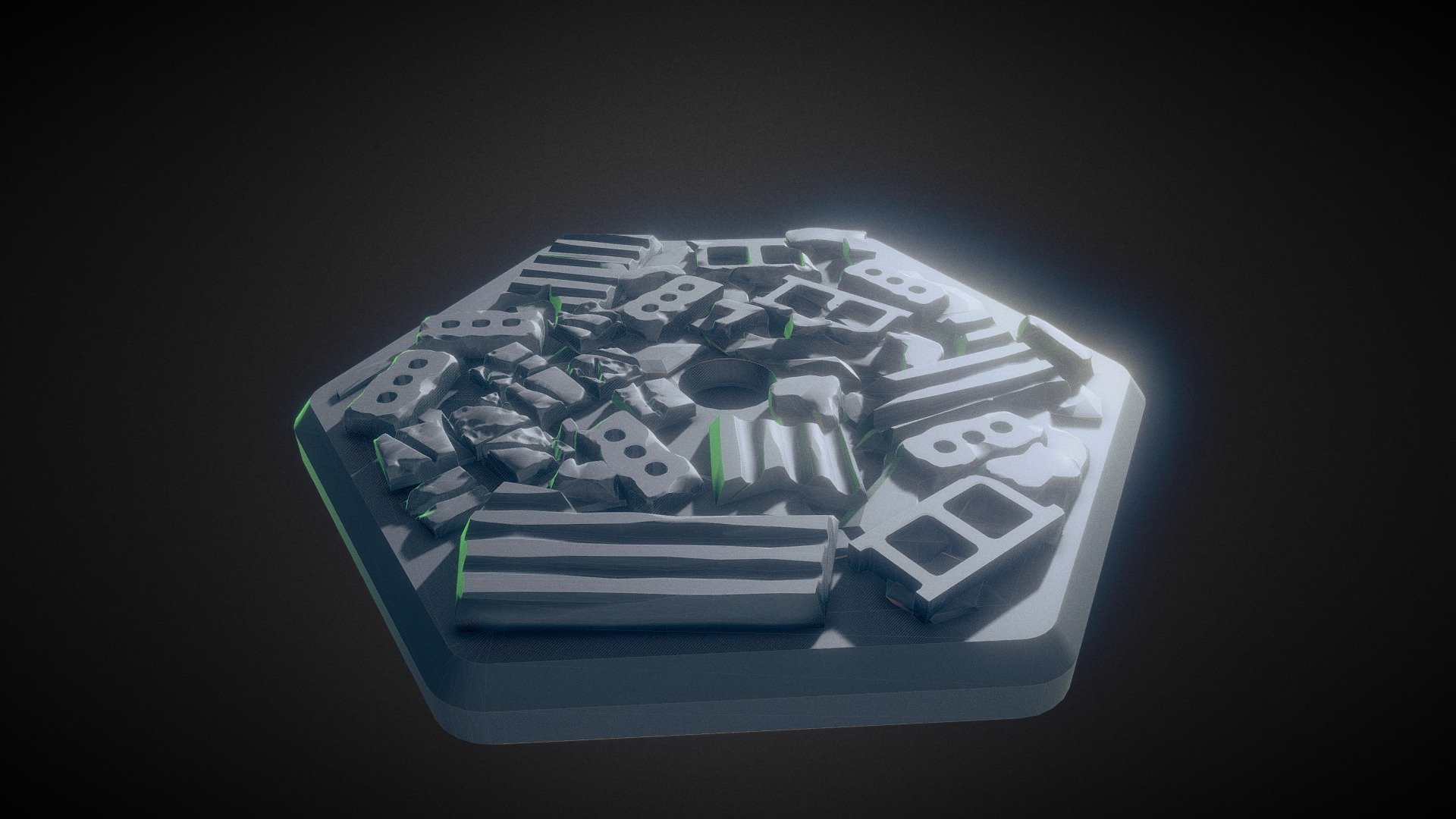 Hex-rubble-v2 - 3D model by V.kamas (@oltskul) [d4910cb] - Sketchfab