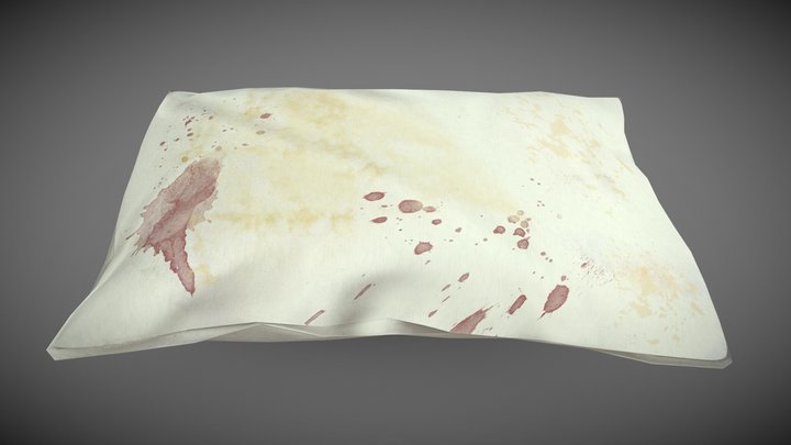 Old stained pillow 3D Model