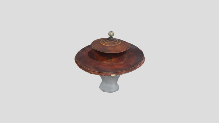 Priest's Ceremonial Riding Hat (Tsetop Hat) 3D Model