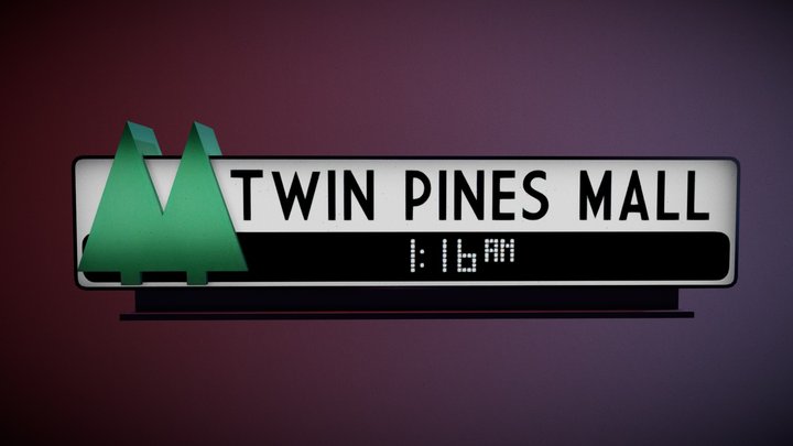 Twin Pines mall logo 3D Model
