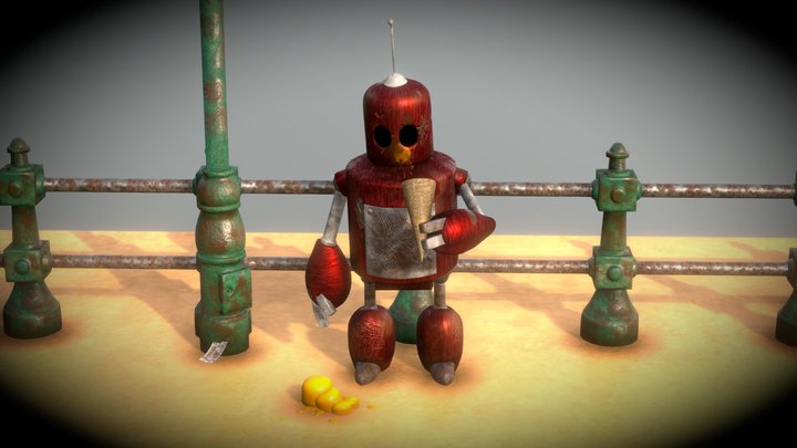 LonelyRobot Texturizado 3D Model