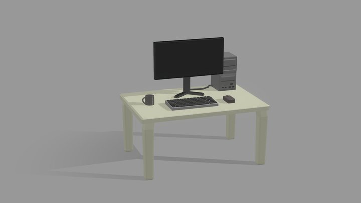 Basic Desk Bundle - Low Poly (FREE)