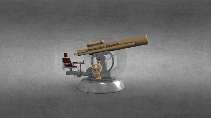 Steampunk Telescope 3D Model