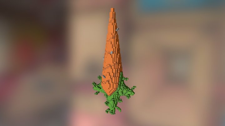 Carrot sword in Minecraft 3D Model